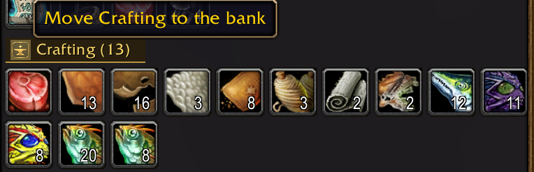 The Forever Forge button on a Crafting section